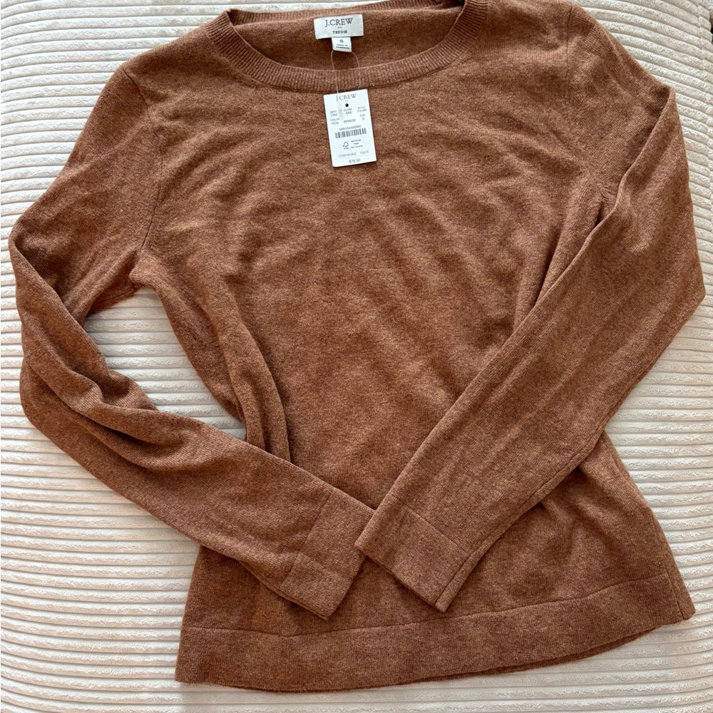 J. Crew Women's Tan Crew Neck Sweater